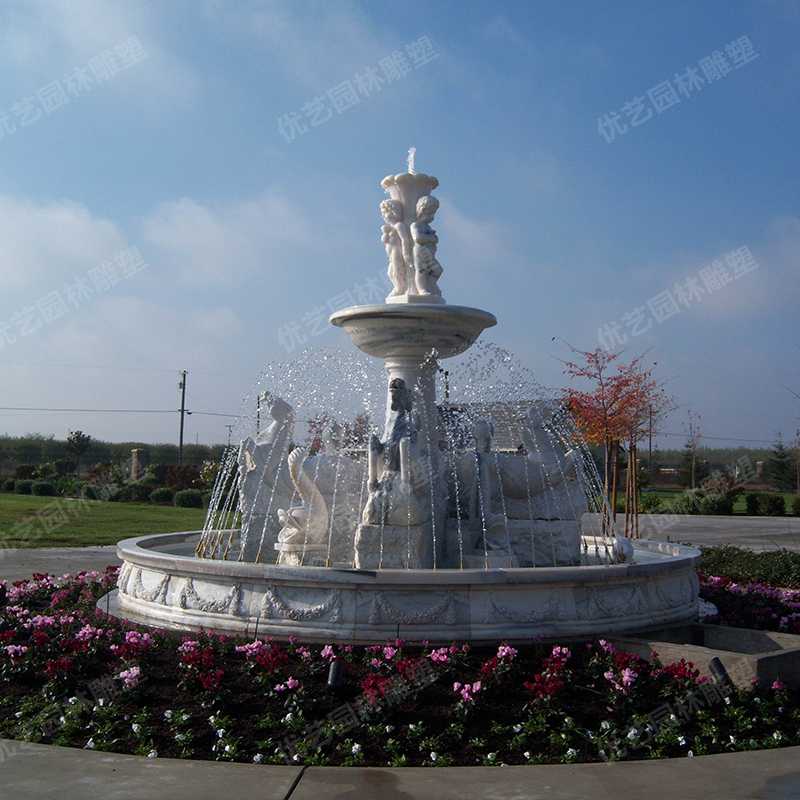 歐式石雕噴泉，石雕景觀噴泉