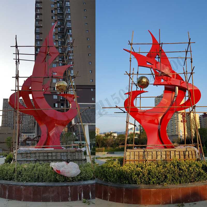 大型不銹鋼雕塑，不銹鋼鳳凰雕塑，小區(qū)不銹鋼景觀雕塑