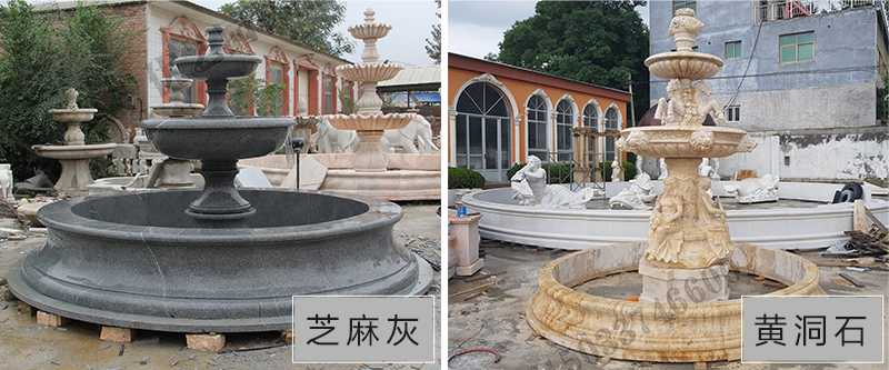 大理石景觀噴泉材質(zhì)，石雕噴泉工廠，定制大理石景觀噴泉