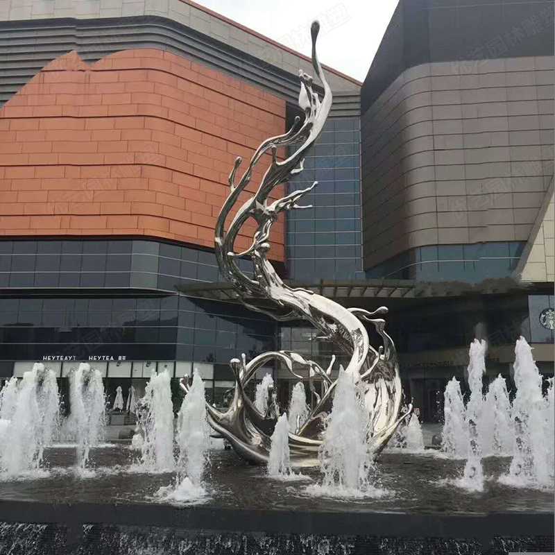 不銹鋼浪花雕塑，不銹鋼雕塑廠家