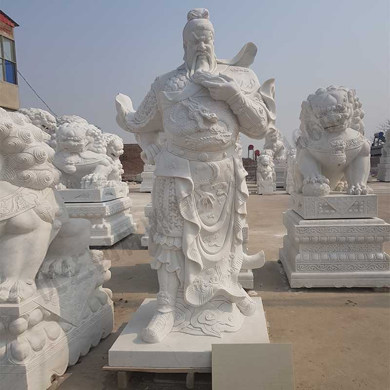 漢白玉關公像，石雕關公像，大理石關公雕像，關羽雕像，河北石雕關公廠家.jpg