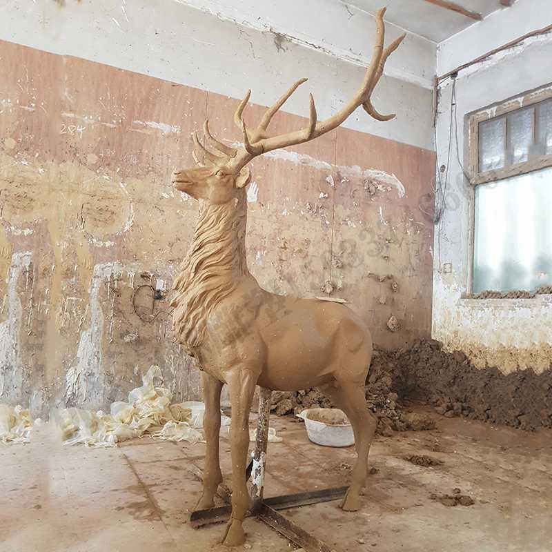 銅鹿模型，銅麋鹿雕塑，麋鹿模型，銅麋鹿泥模1.jpg